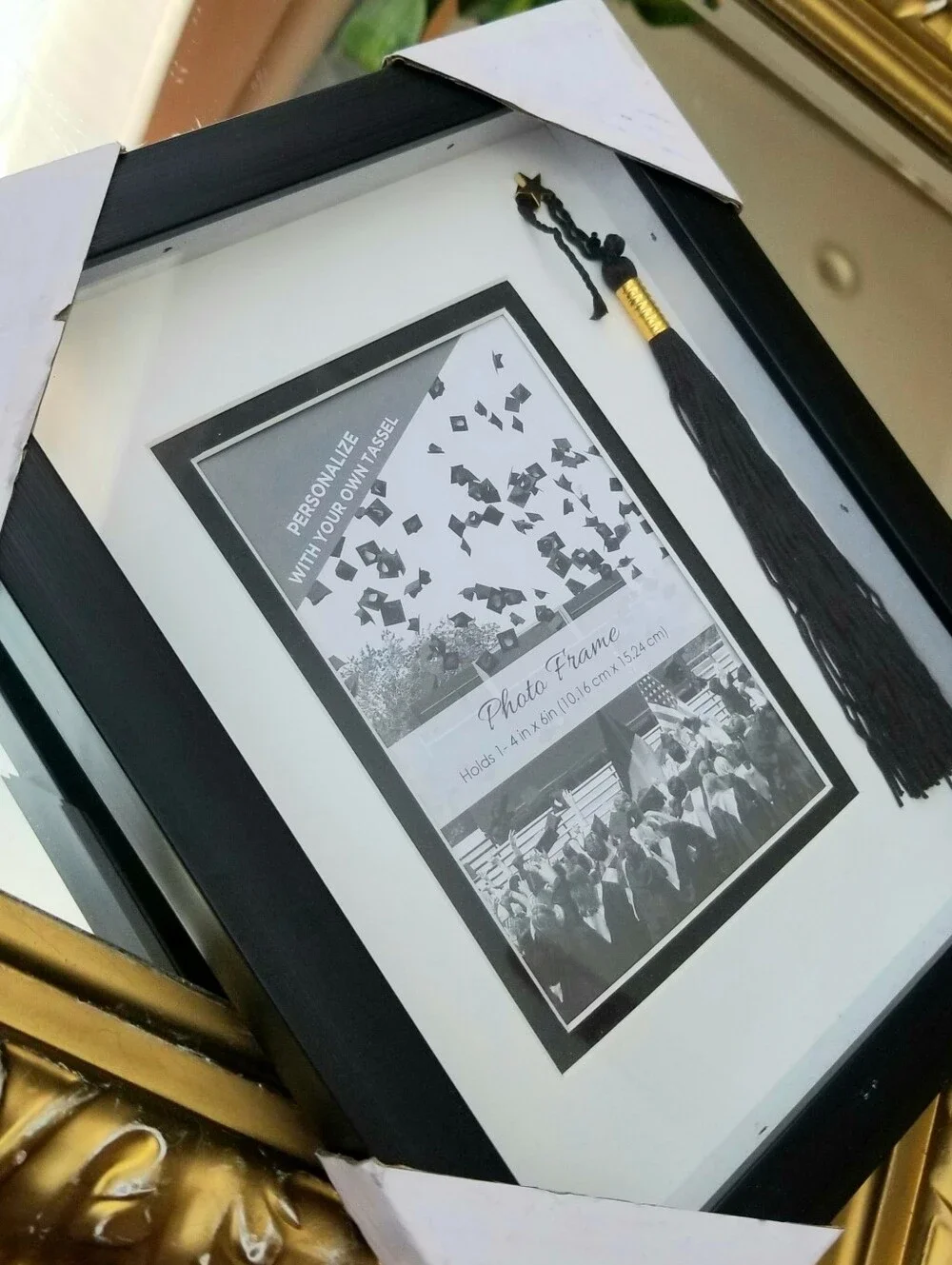 ❗Graduation Picture Black Framed Shadowbox with Class Tassel Display❗